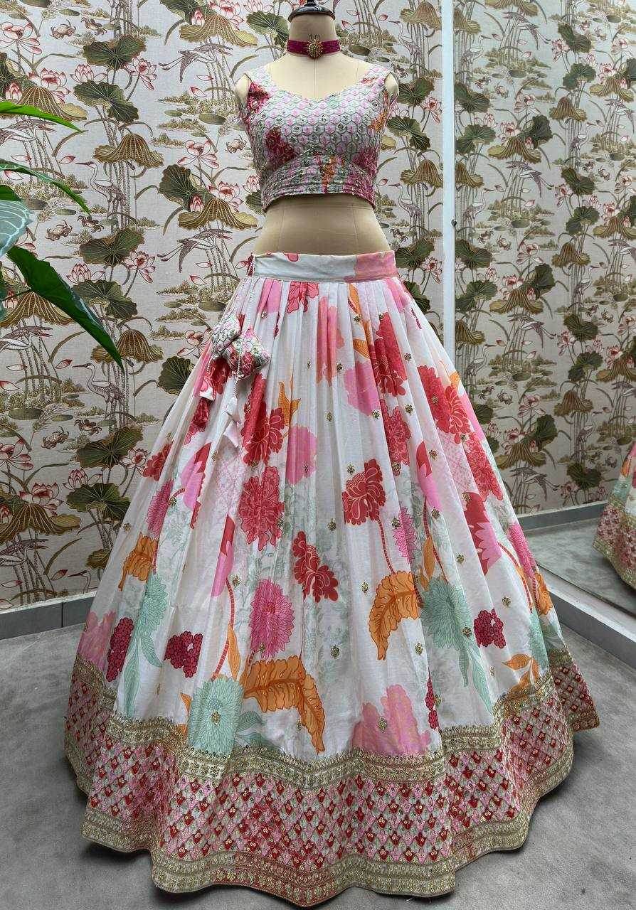 Chinon Embroidered Sequins Lehenga - MYLUXURY LANE ENTERPRISE